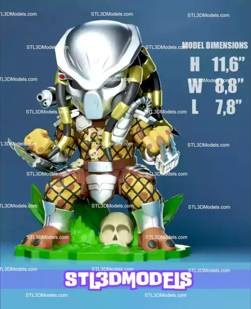Predator Chibi STL 3D Model 