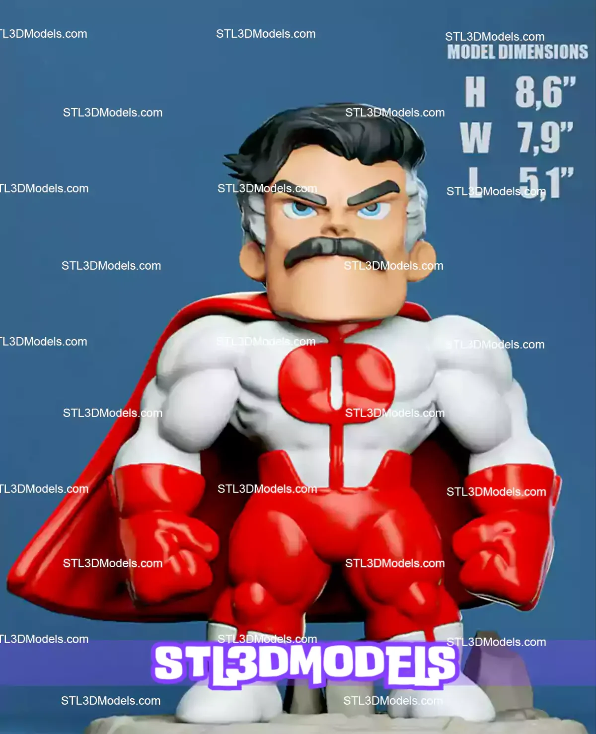 Omni Man Chibi STL 3D Model 