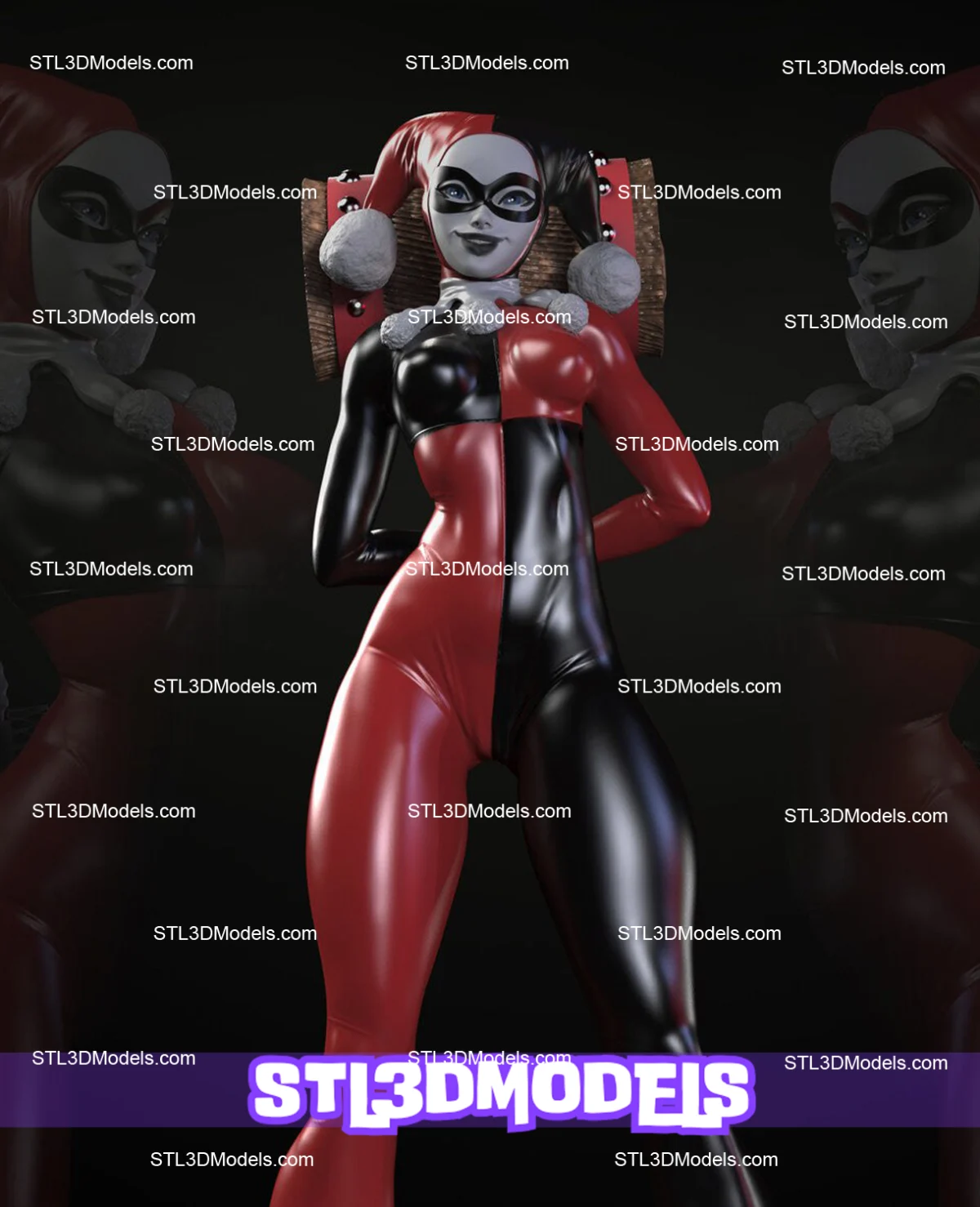 Classic Harley Quinn STL 3D Model 