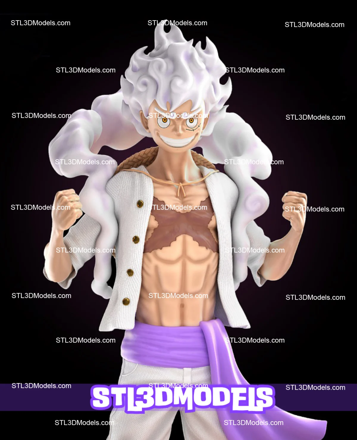 Luffy Gear 5 STL 3D Model 