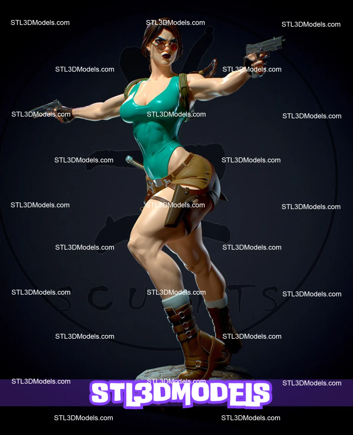 Lara Croft NSFW STL 3D Model 