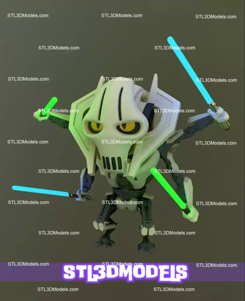 General Grievous Chibi STL 3D Model 