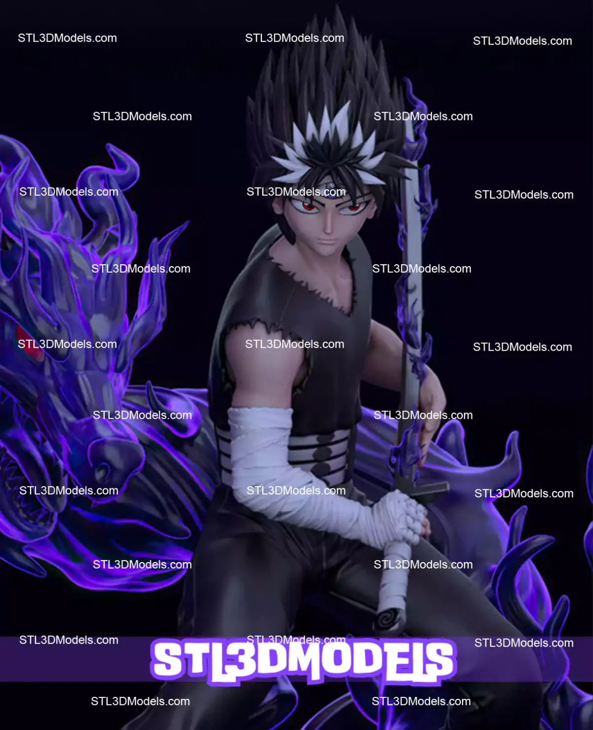 Hiei YuYu Hakusho STL 3D Model 