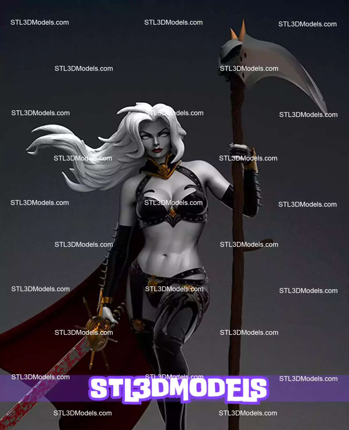 Lady Death STL 3D Model 
