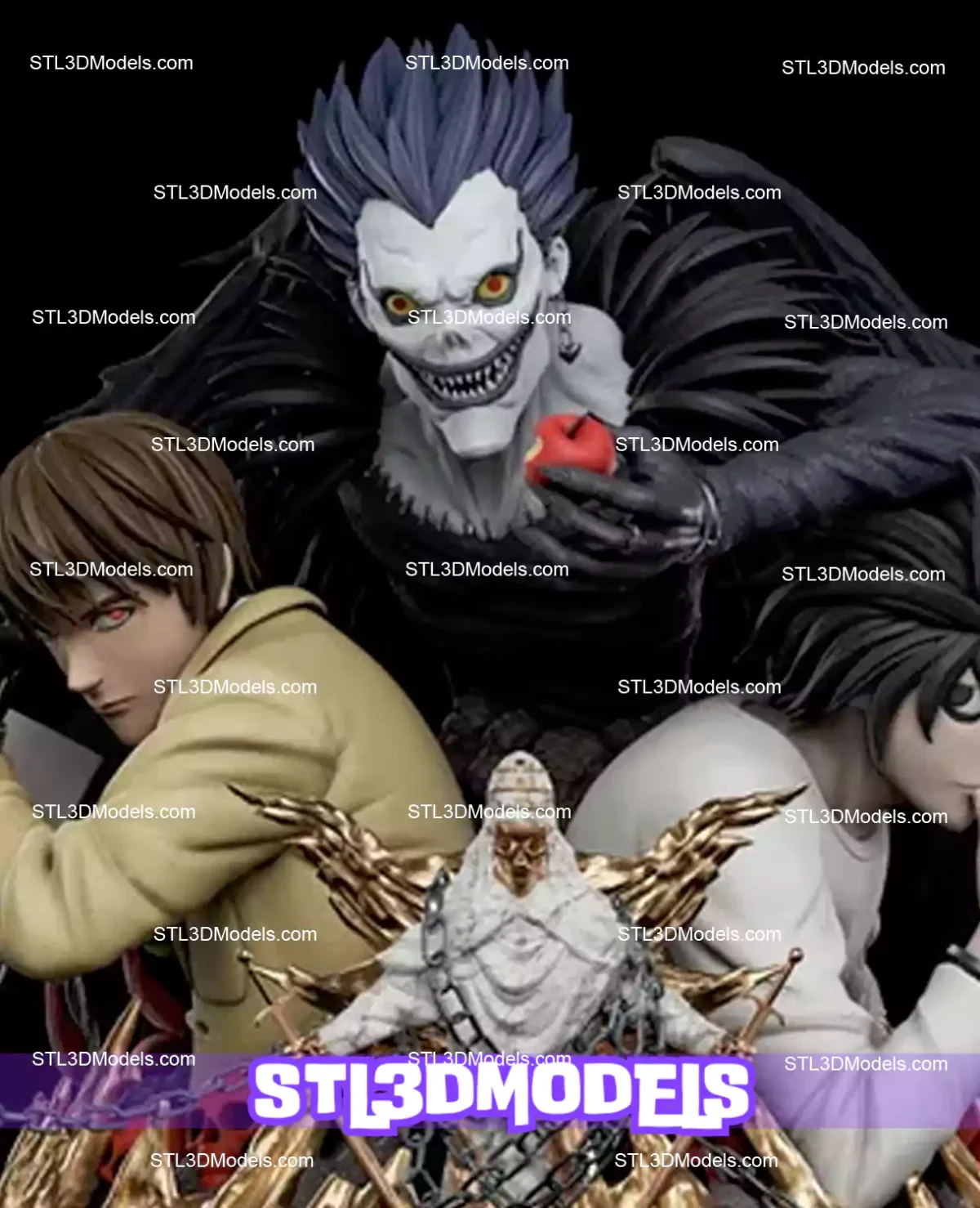 L vs Kira DEATH NOTE STL 3D Model 