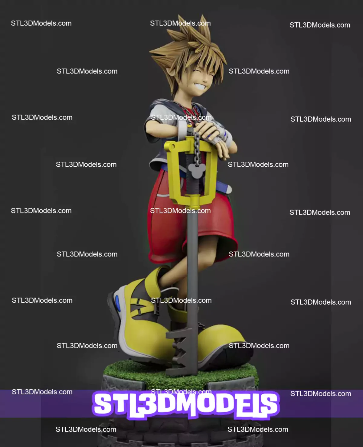 Sora Kingdom Hearts STL 3D Model 