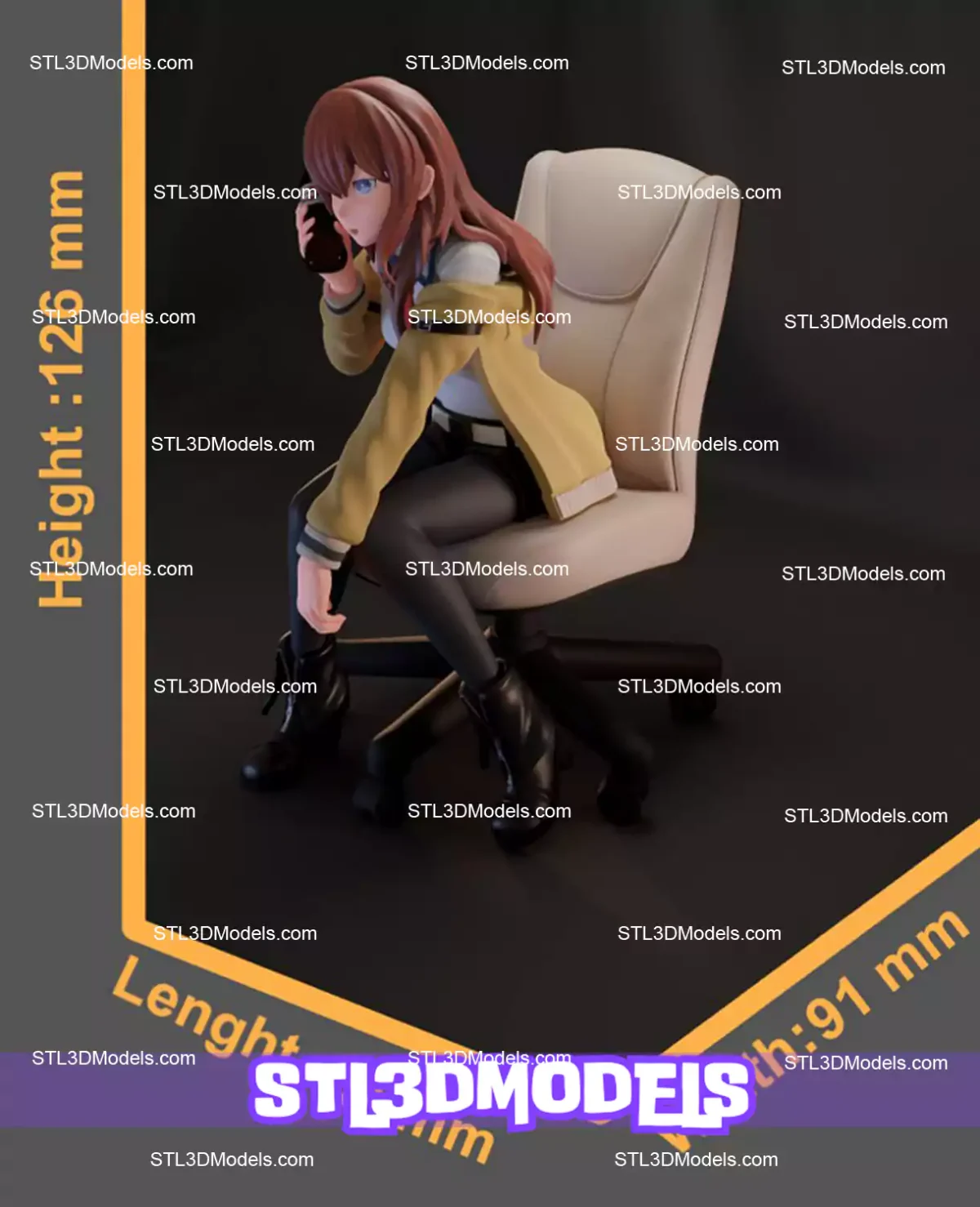 Kurisu Makise STL 3D Model 