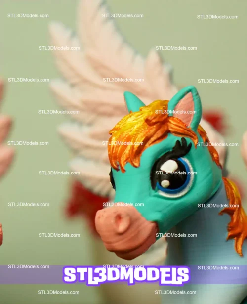 Flexi Unicorn STL 3D Model 