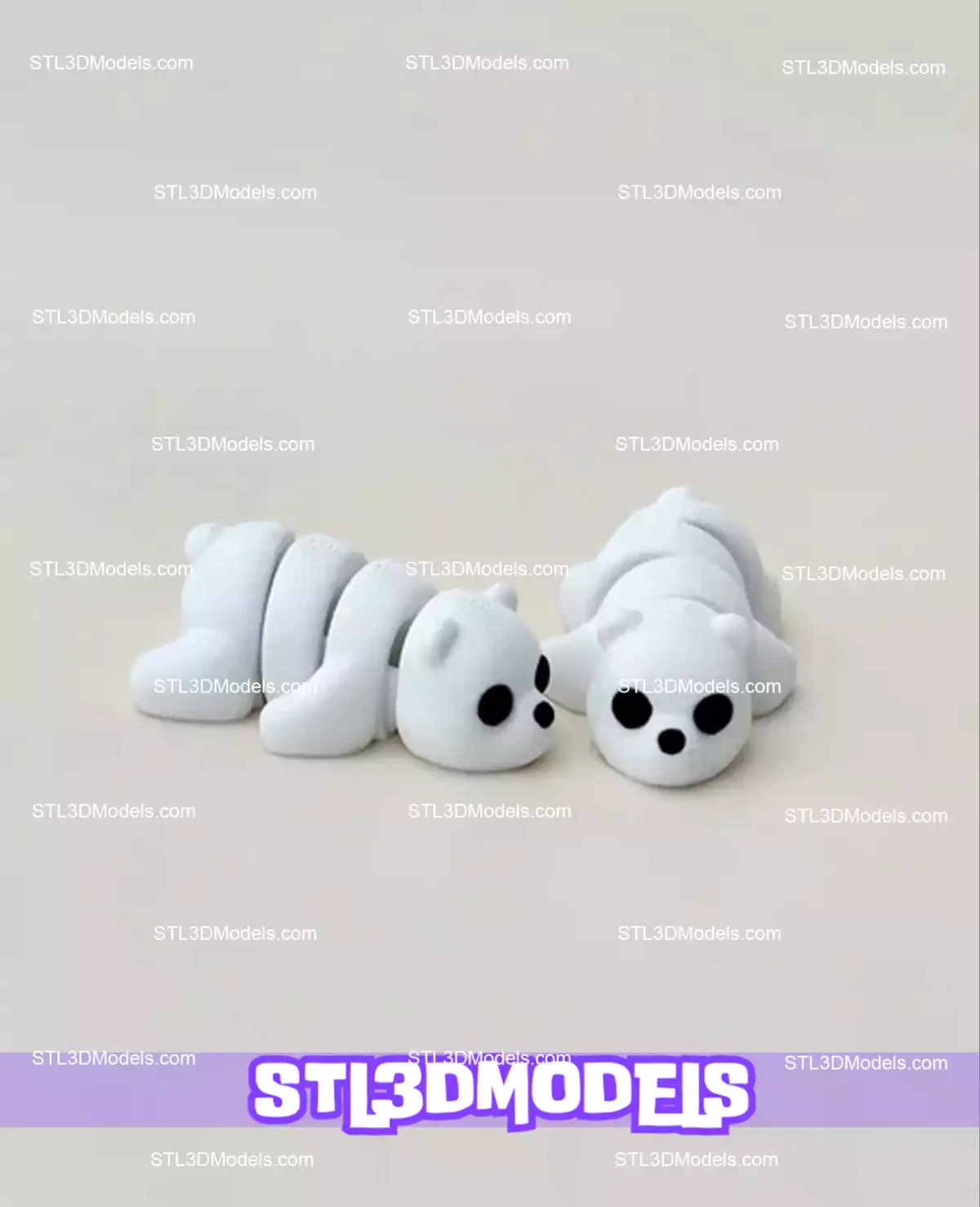 Baby Bear Arms Back STL 3D Model 