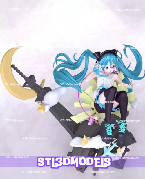 Hatsune Miku STL 3D Model 