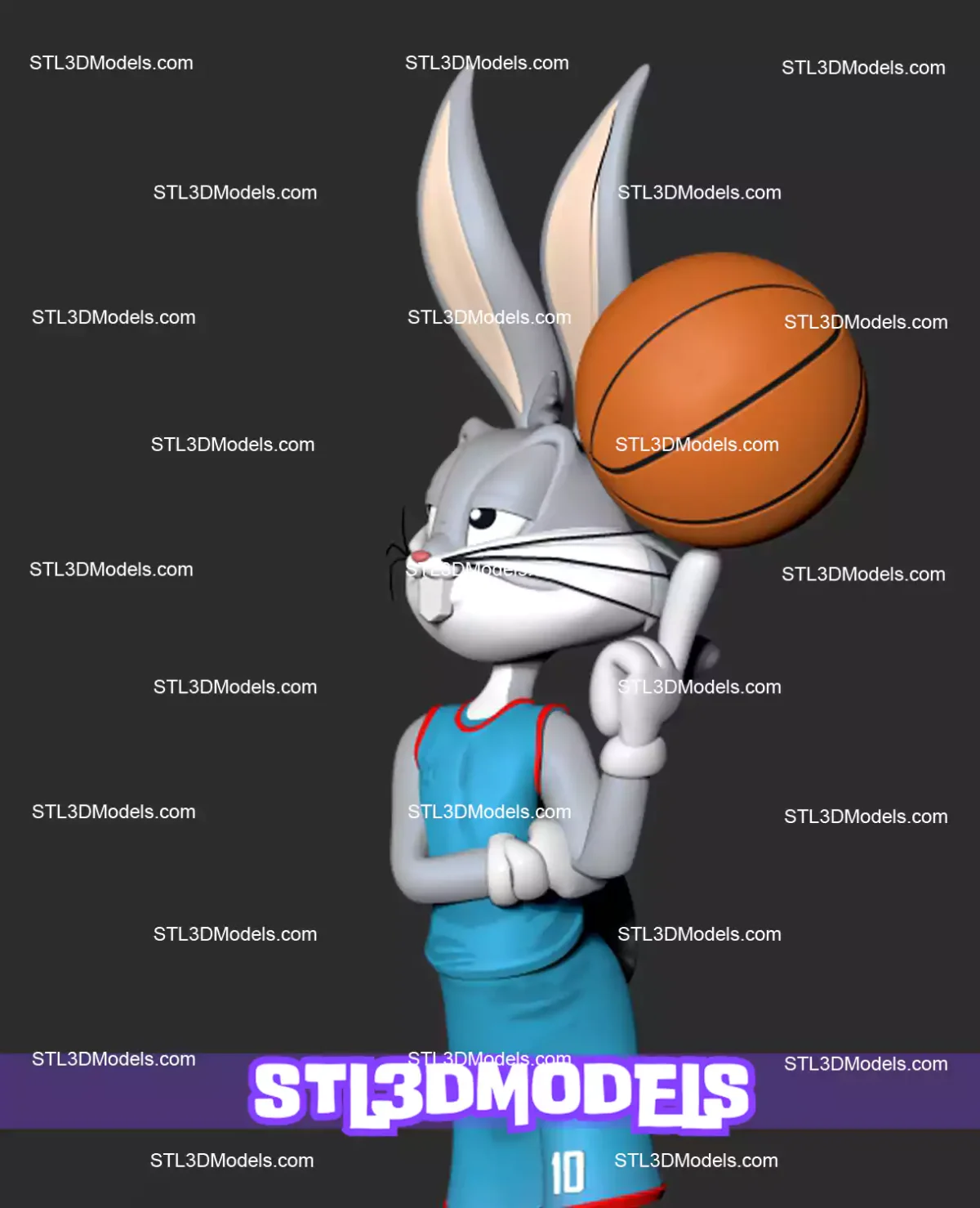 Bugs Bunny Space Jam STL 3D Model 