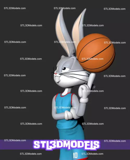 Bugs Bunny Space Jam STL 3D Model 