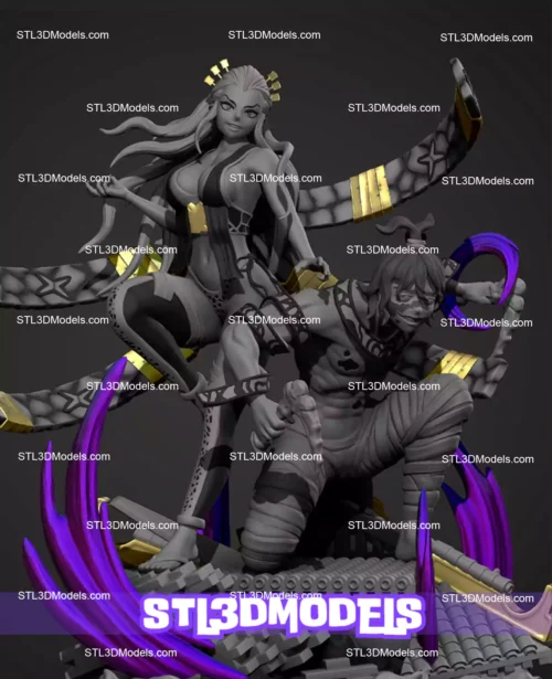 Gyutaro and Daki STL 3D Model 