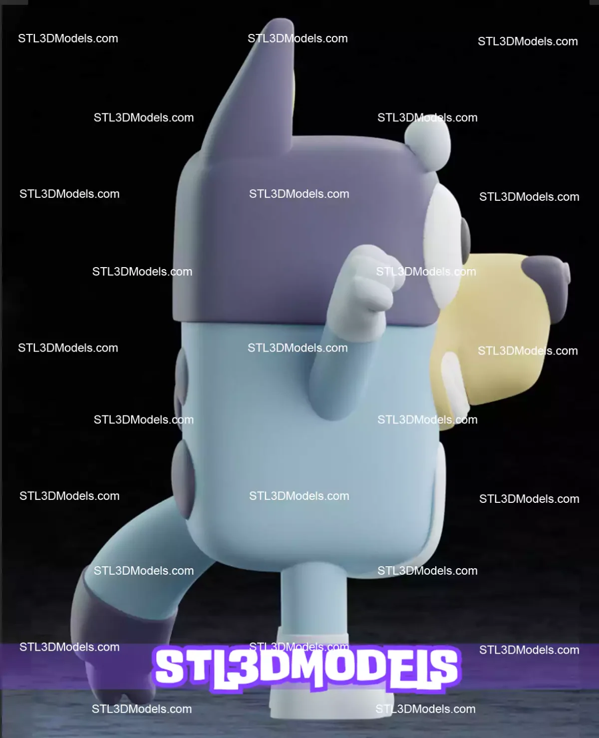 Life-Size Bluey STL 3D Model 