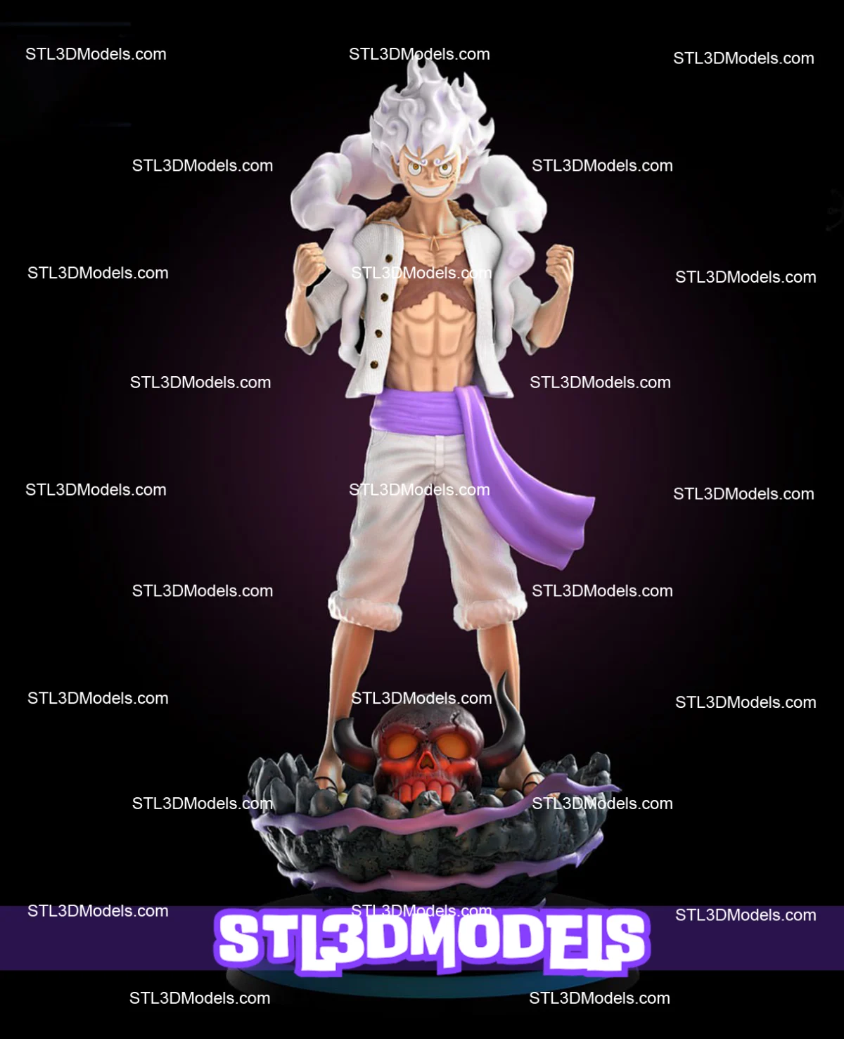 Luffy Gear 5 STL 3D Model 