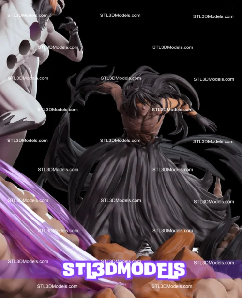 Aizen vs Ichigo by Kaiden STL 3D Model 