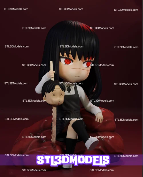 Chainsaw Man Asa Yoru Chibi STL 3D Model 