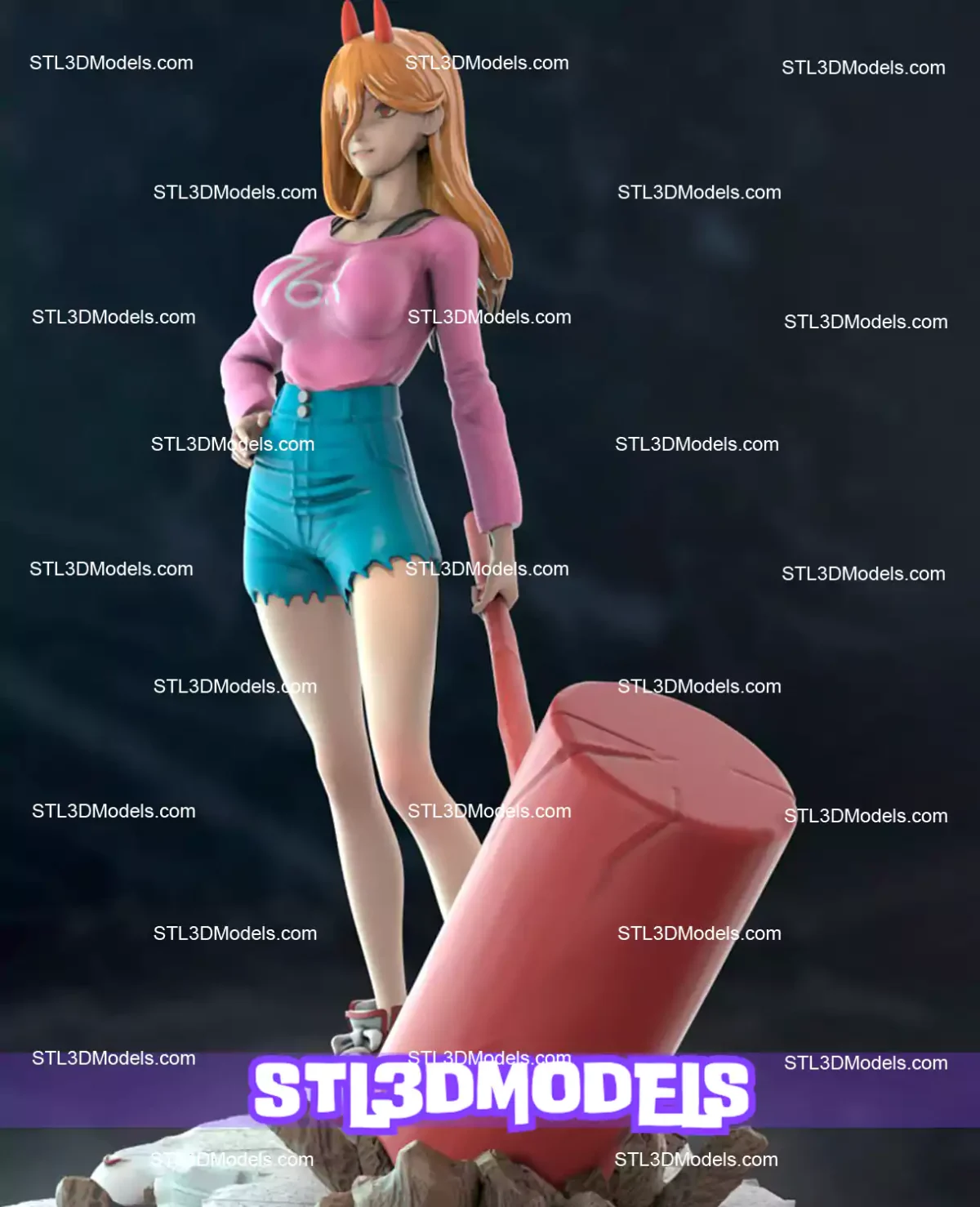 Power Figure STL 3D Model 