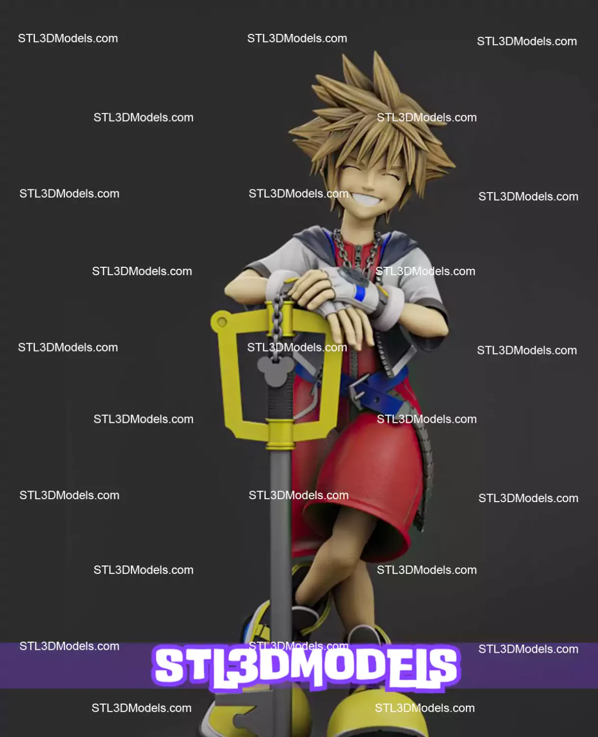 Sora Kingdom Hearts STL 3D Model 
