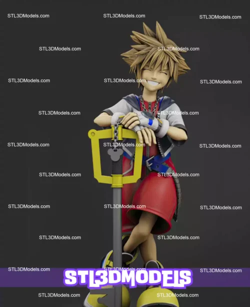 Sora Kingdom Hearts STL 3D Model 