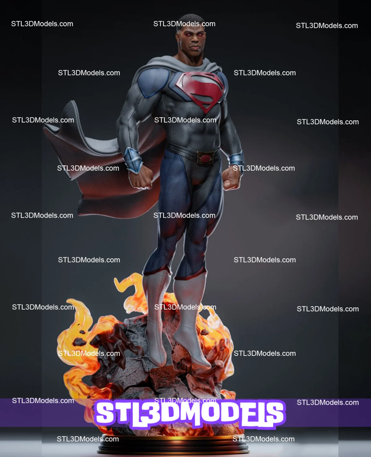 Val-Zod Black Superman STL 3D Model 