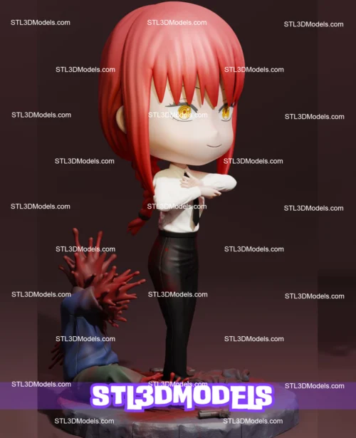 Makima Chibi STL 3D Model 