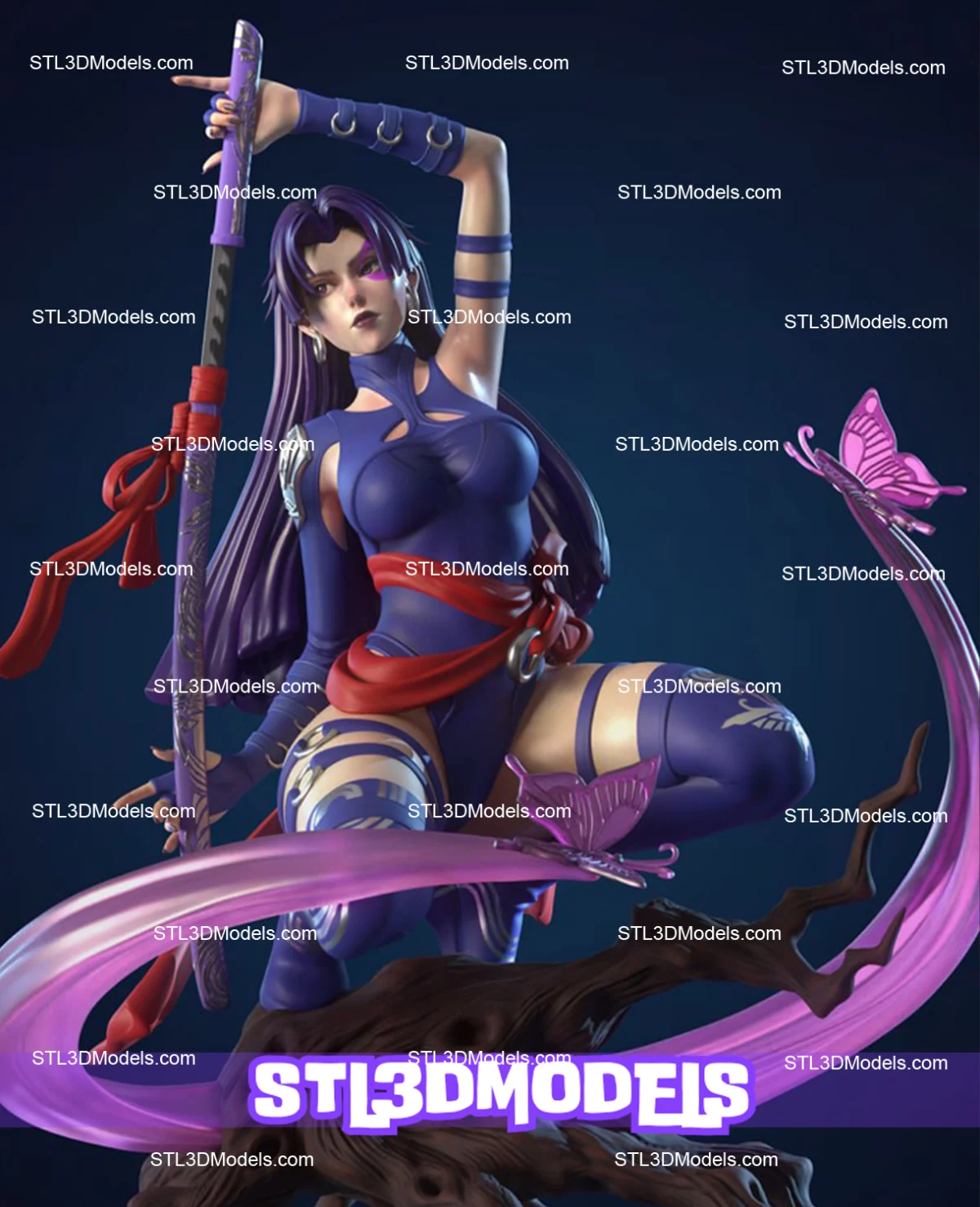 Psylocke STL 3D Model 