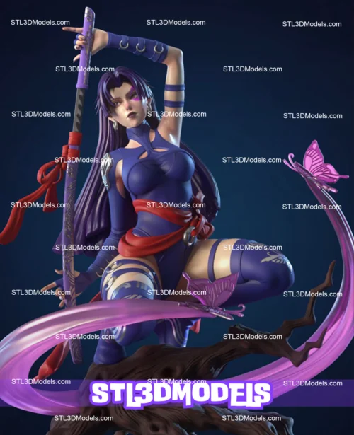 Psylocke STL 3D Model 
