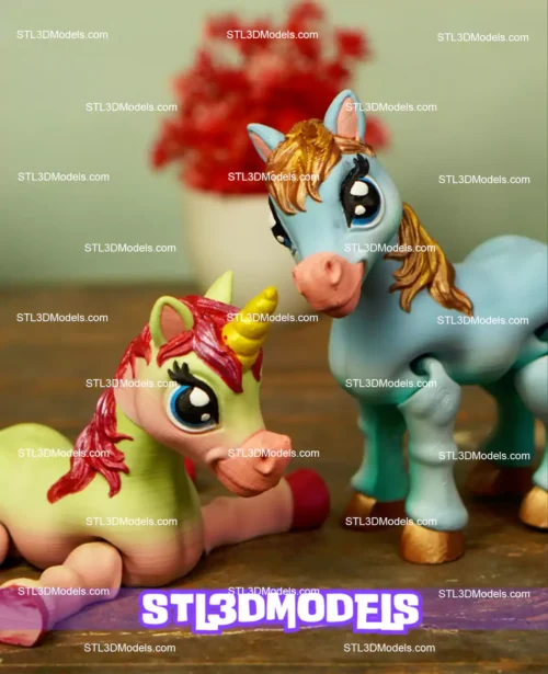 Flexi Unicorn STL 3D Model 