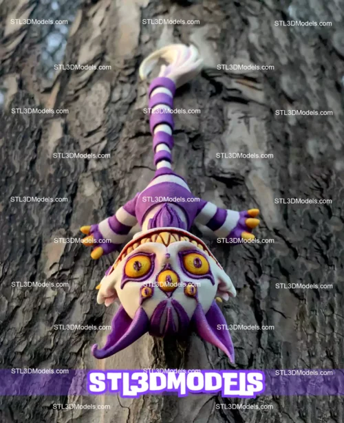 Creepy Cat Articulated STL 3D Model 