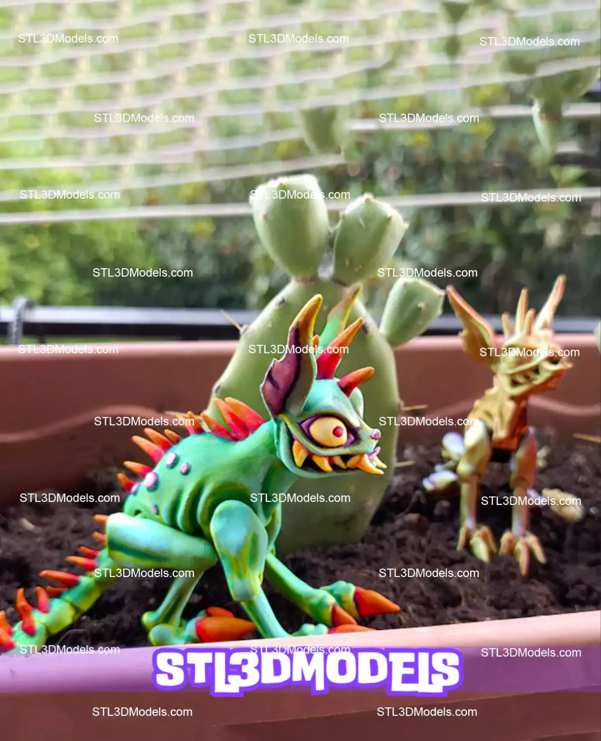 Chupacabra Articulated Flexi STL 3D Model 