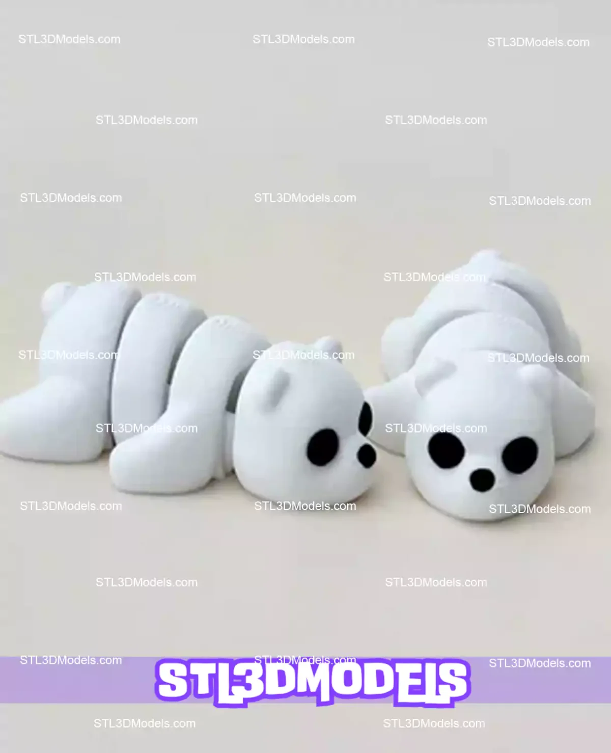 Baby Bear Arms Back STL 3D Model 