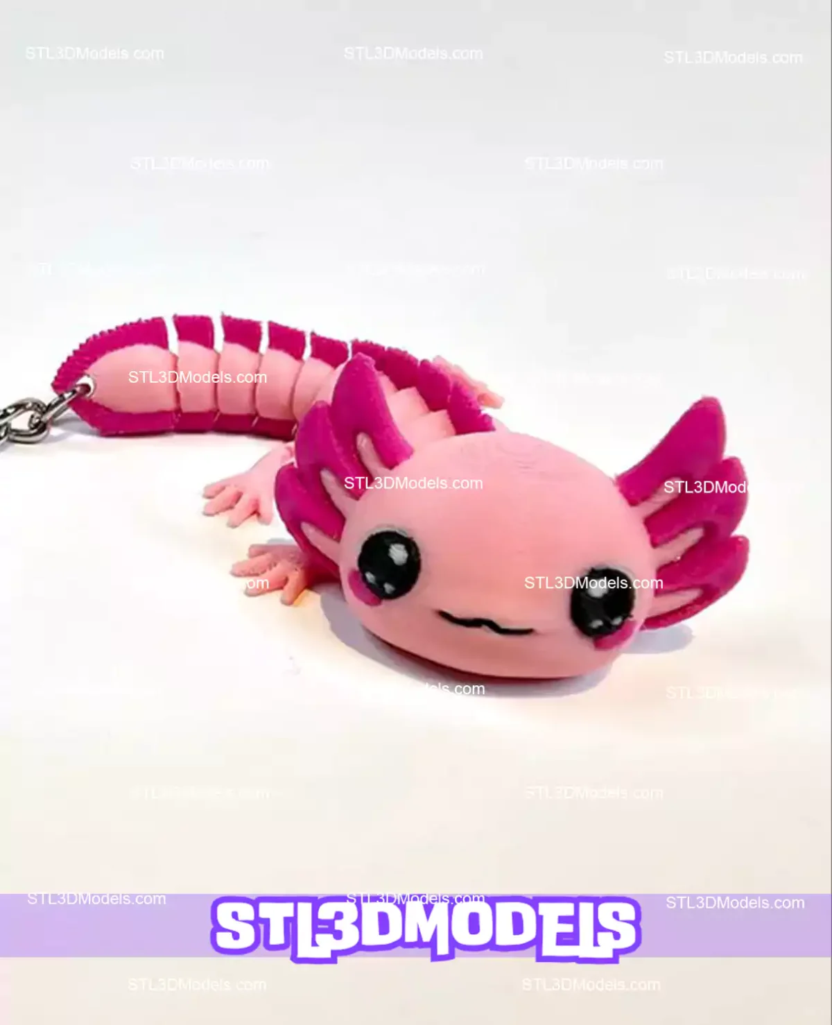 Baby Axolotl STL 3D Model 