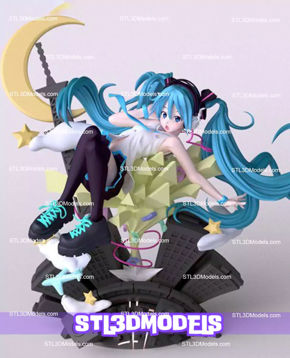 Hatsune Miku STL 3D Model 