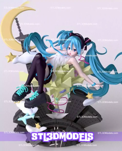 Hatsune Miku STL 3D Model 
