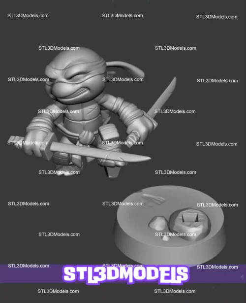 Chibi Ninja Turtle STL 3D Model 