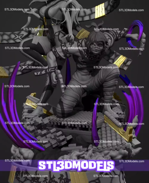 Gyutaro and Daki STL 3D Model 