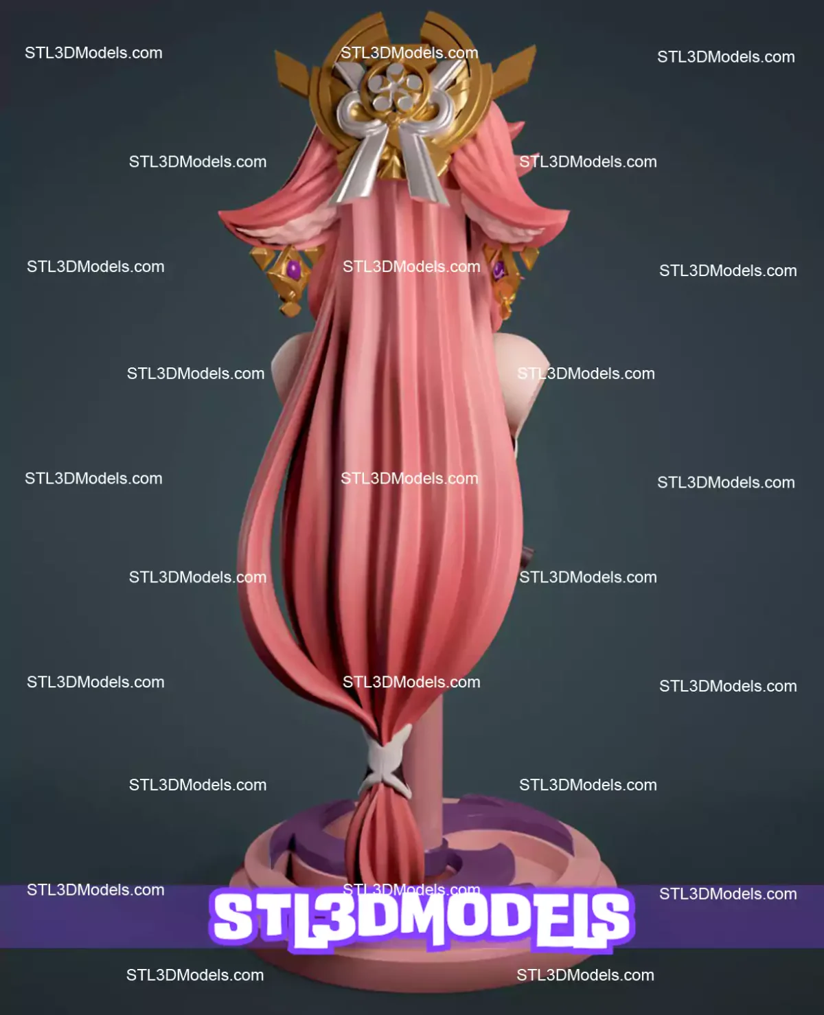 Yae Miko Bust STL 3D Model