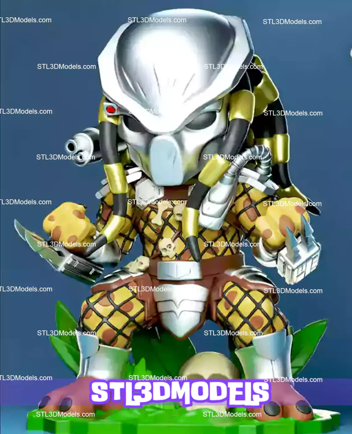 Predator Chibi STL 3D Model 