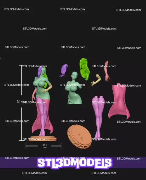Jessica Rabbit STL 3D Model 