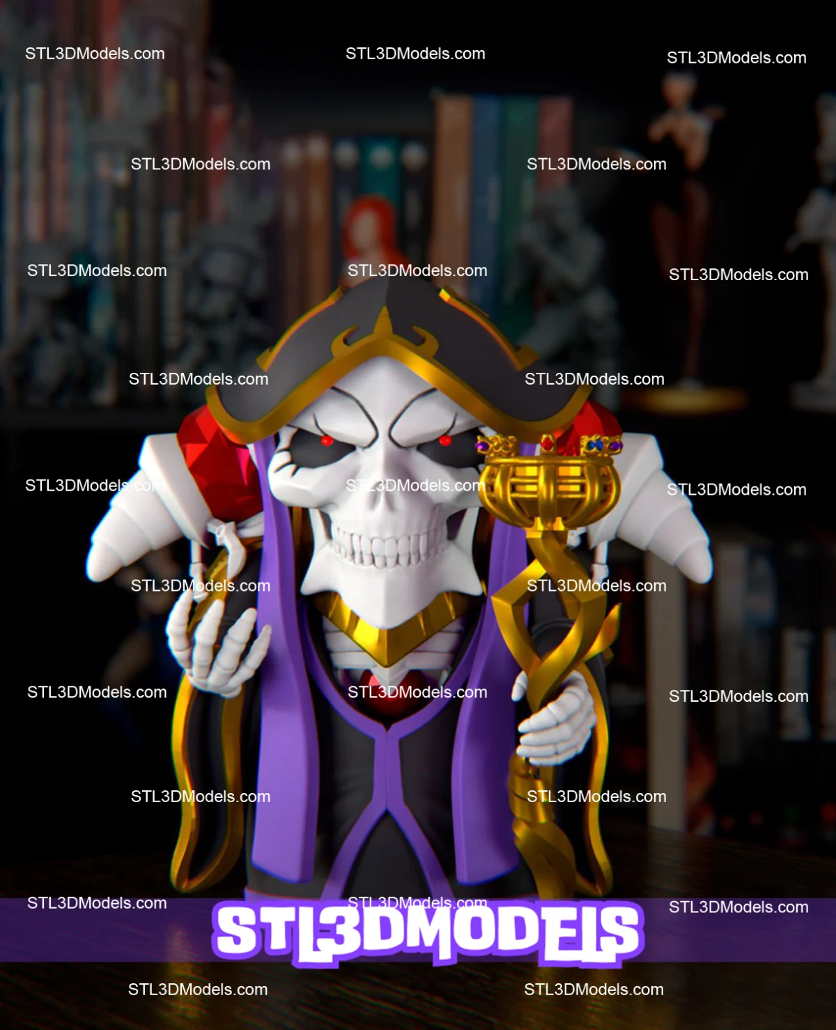 Ainz Ooal Chibi STL 3D Model 