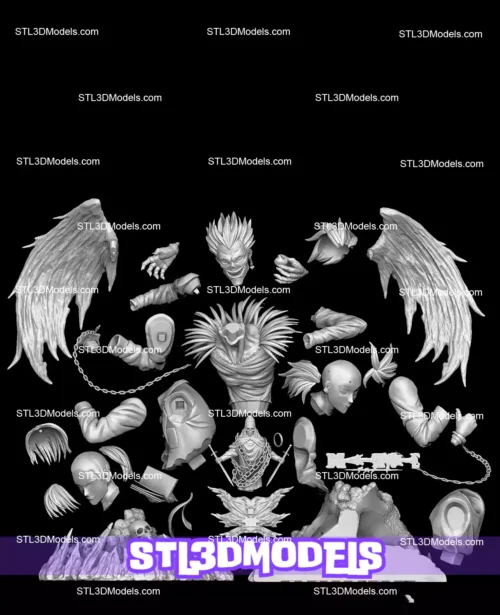 L vs Kira DEATH NOTE STL 3D Model 