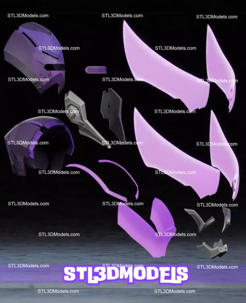 Hawkeye Rivals Helmet STL 3D Model 