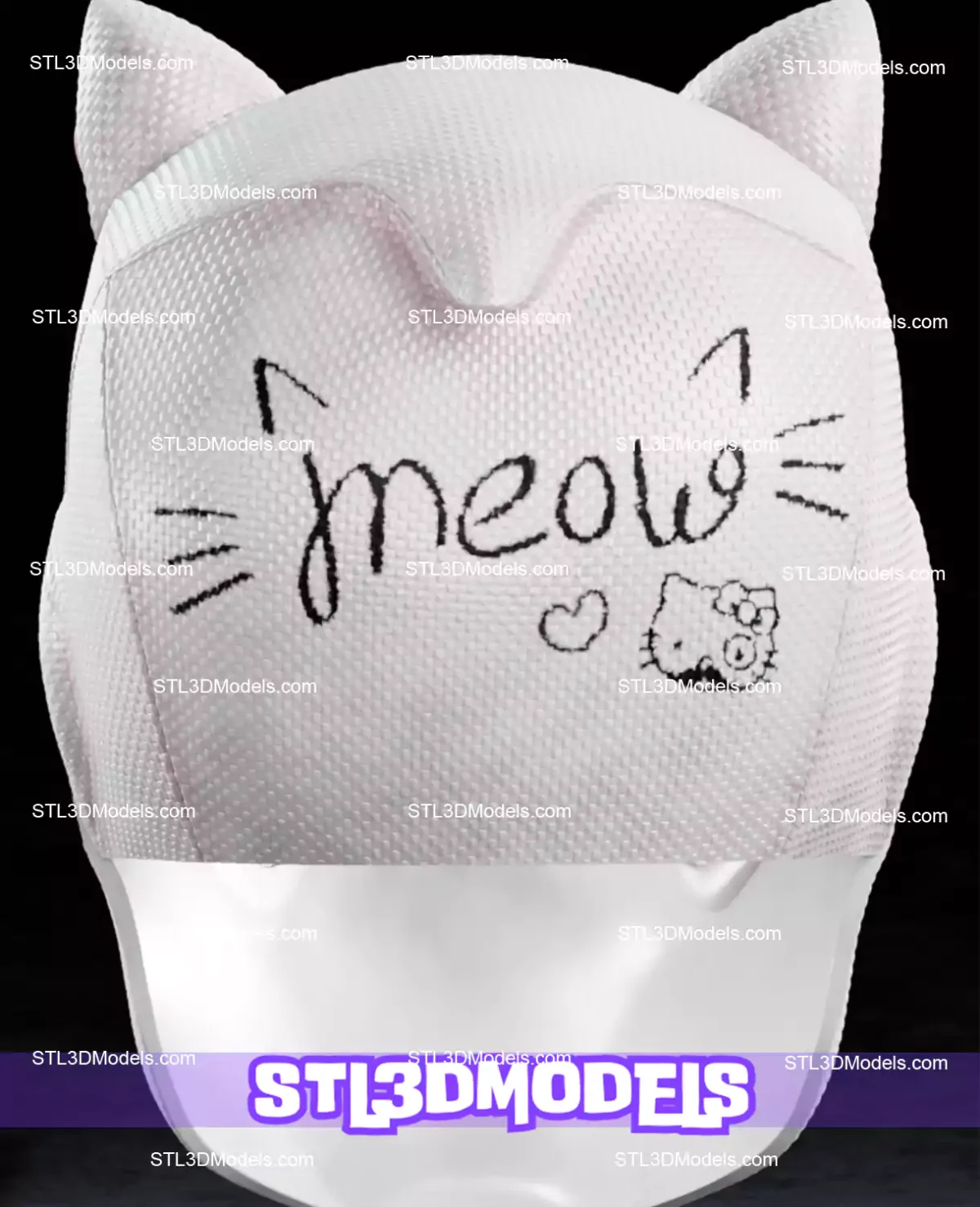 Hello Kittypool Mask STL 3D Model 