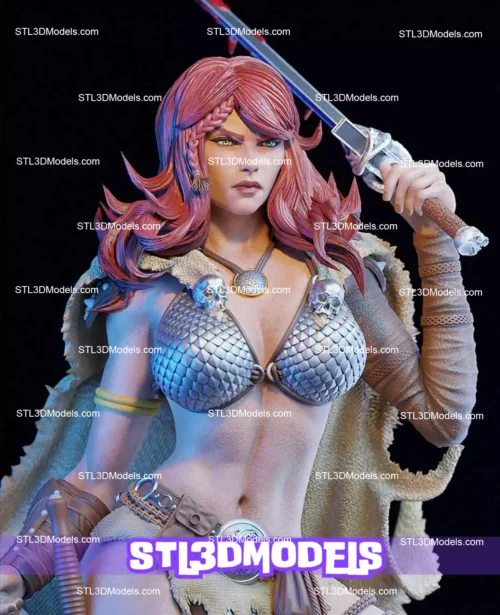 Red Sonja Beautiful STL 3D Model
