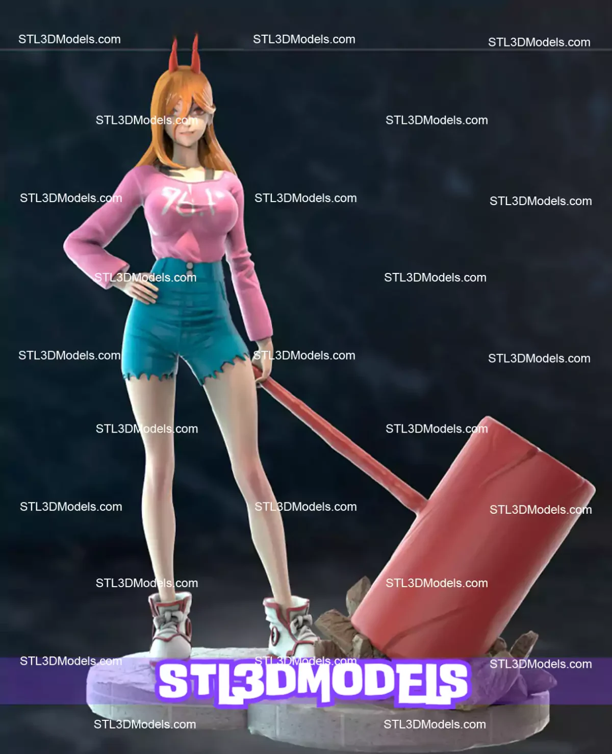 Power Figure STL 3D Model 