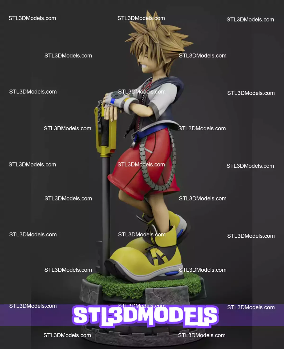 Sora Kingdom Hearts STL 3D Model 