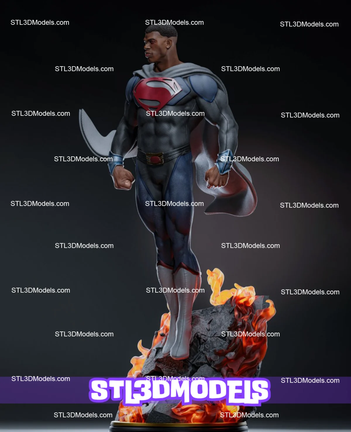 Val-Zod Black Superman STL 3D Model 