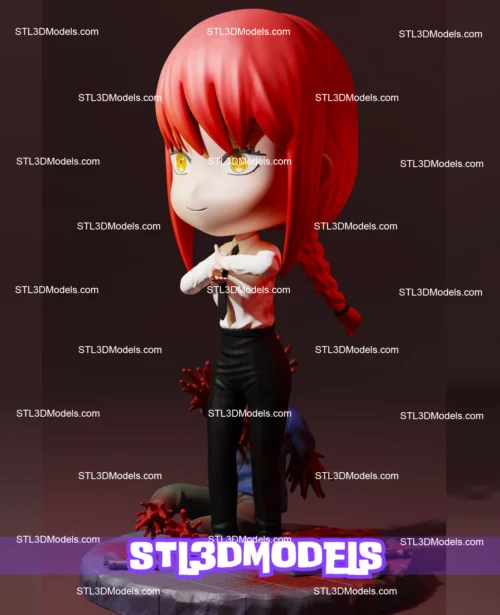 Makima Chibi STL 3D Model 