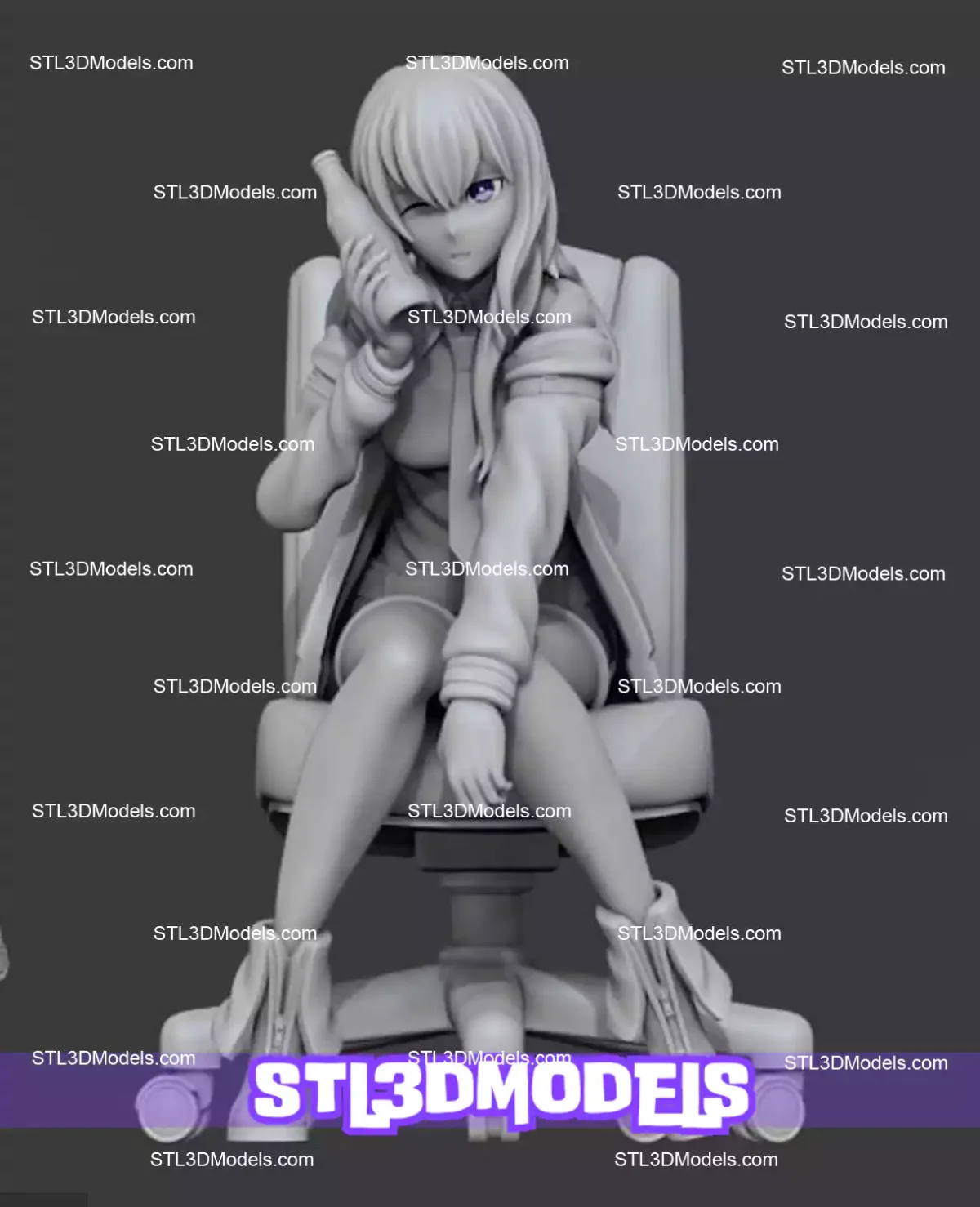 Kurisu Makise STL 3D Model 